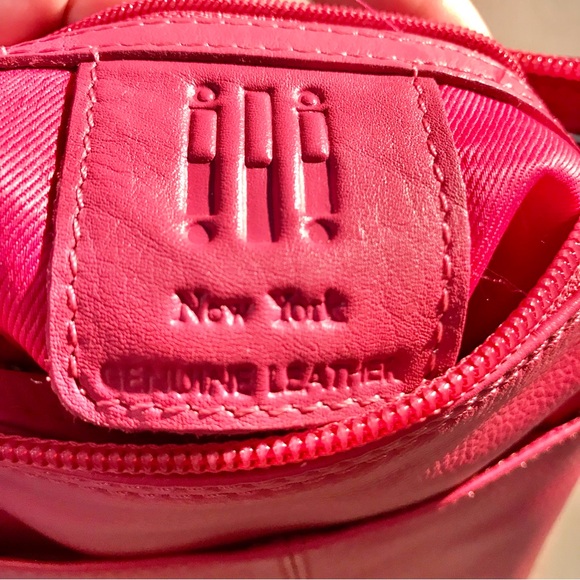 NWOT Ili NY Pink Leather Crossbody Purse - Picture 2 of 8